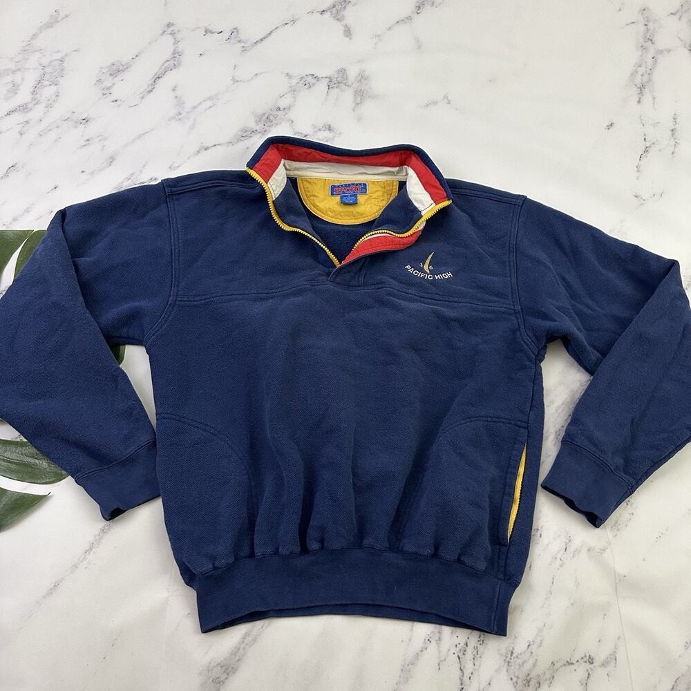 Dunbrooke Sport Womens Vintage 90s Pullover Sweatshirt Size M Blue Pacific High